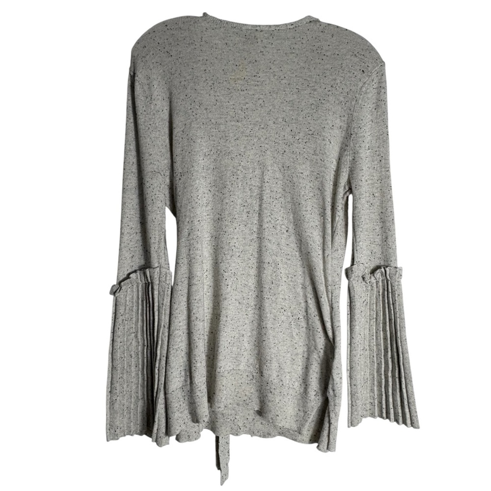 ALLISON JOY Speckled Gray Wrap Waist and Pleated Sleeve Size Small -- GORGEOUS!! - Picture 4 of 10